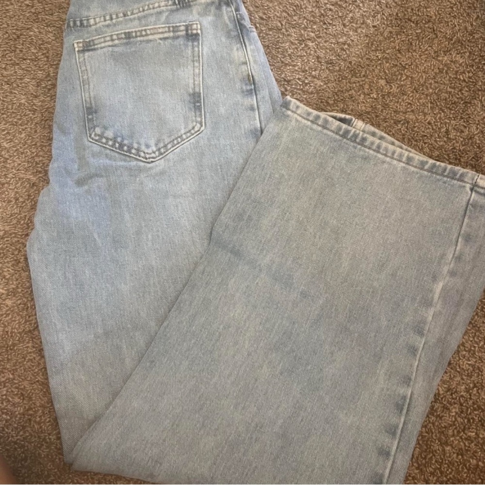 Classic Light Blue Wide Leg Jeans